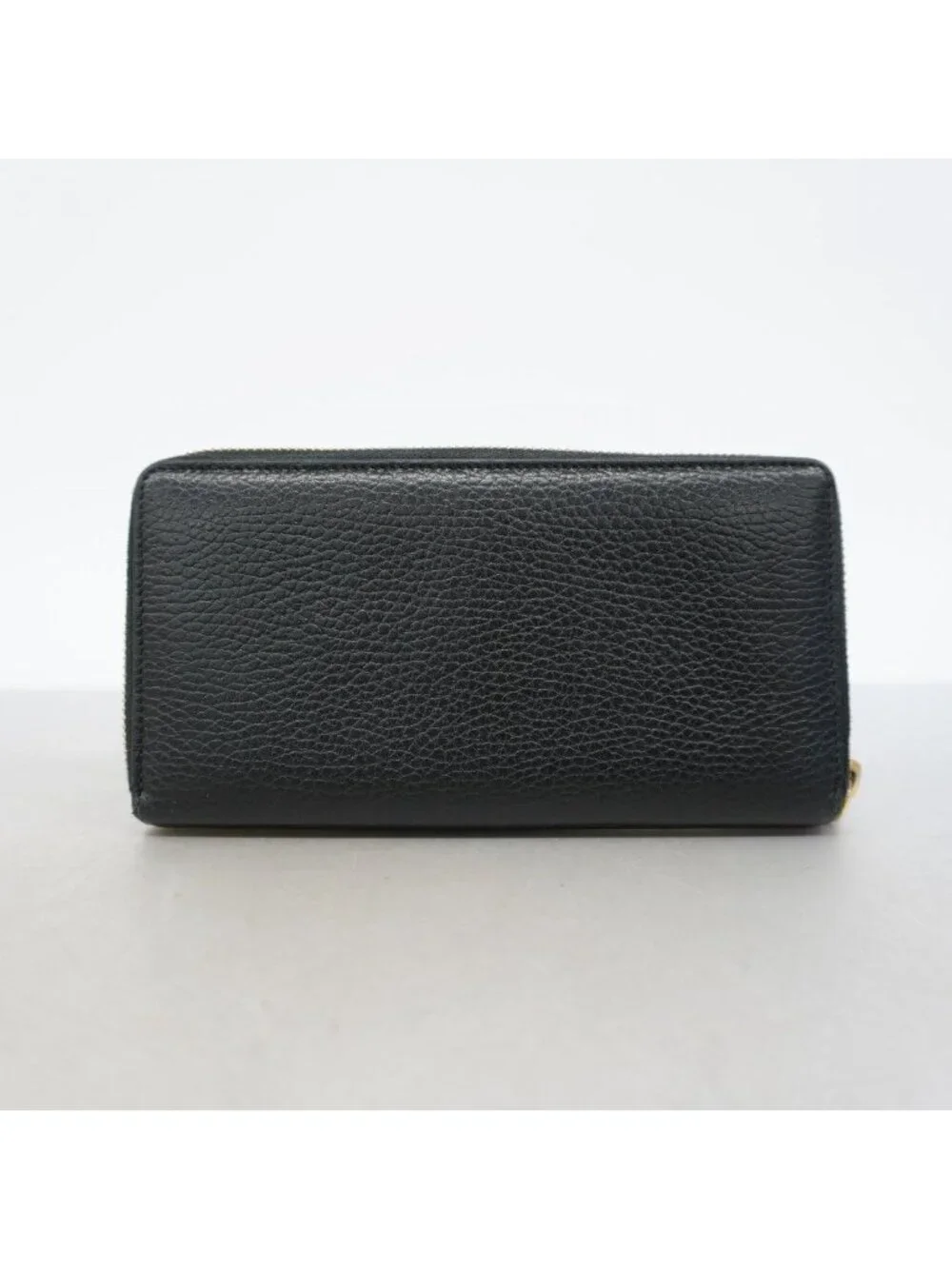 Gucci Wallet GG Marmont Leather Black Gold - Picture 7 of 7